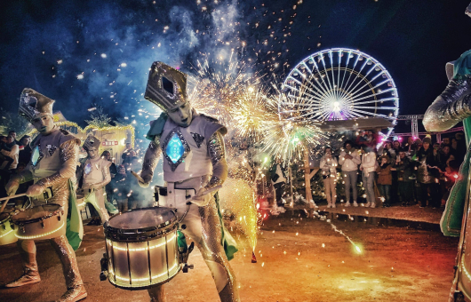Drummers op Scheveningen