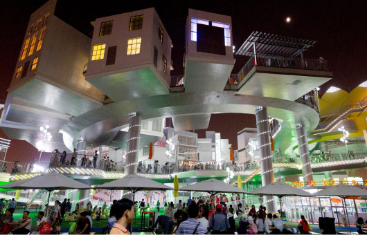 Het Nederlandse paviljoen voor de wereldtentoonstelling in Shanghai