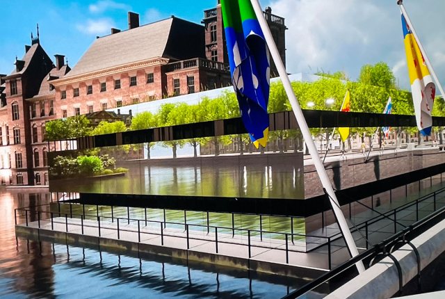 Spiegel bouwkeet Hofvijver