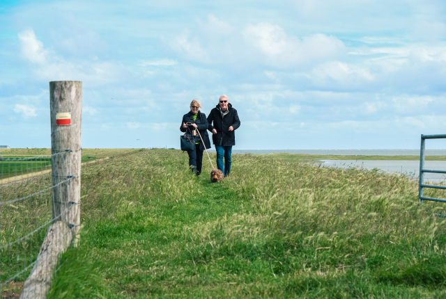Janny van der Heijden en Andre van Duin in het weiland