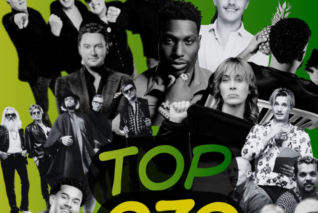 Collage van muzikanten uit Den Haag met de tekst 'TOP 070'.