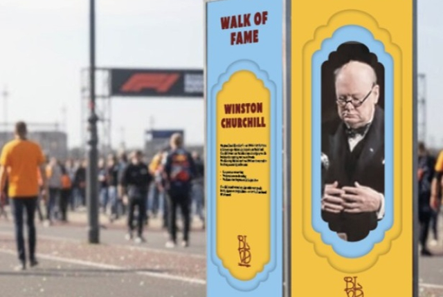 Winston Churchill affiche op de Walk of Fame
