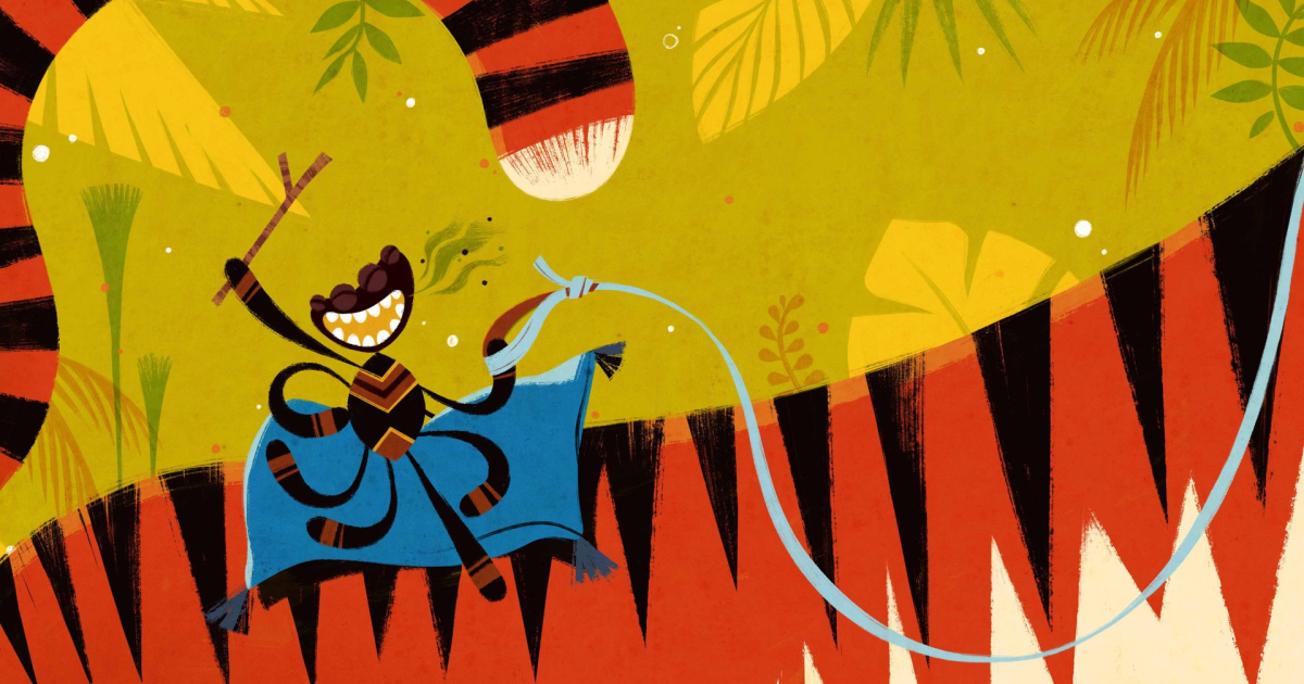 Anansi de spin viert feest (3+)