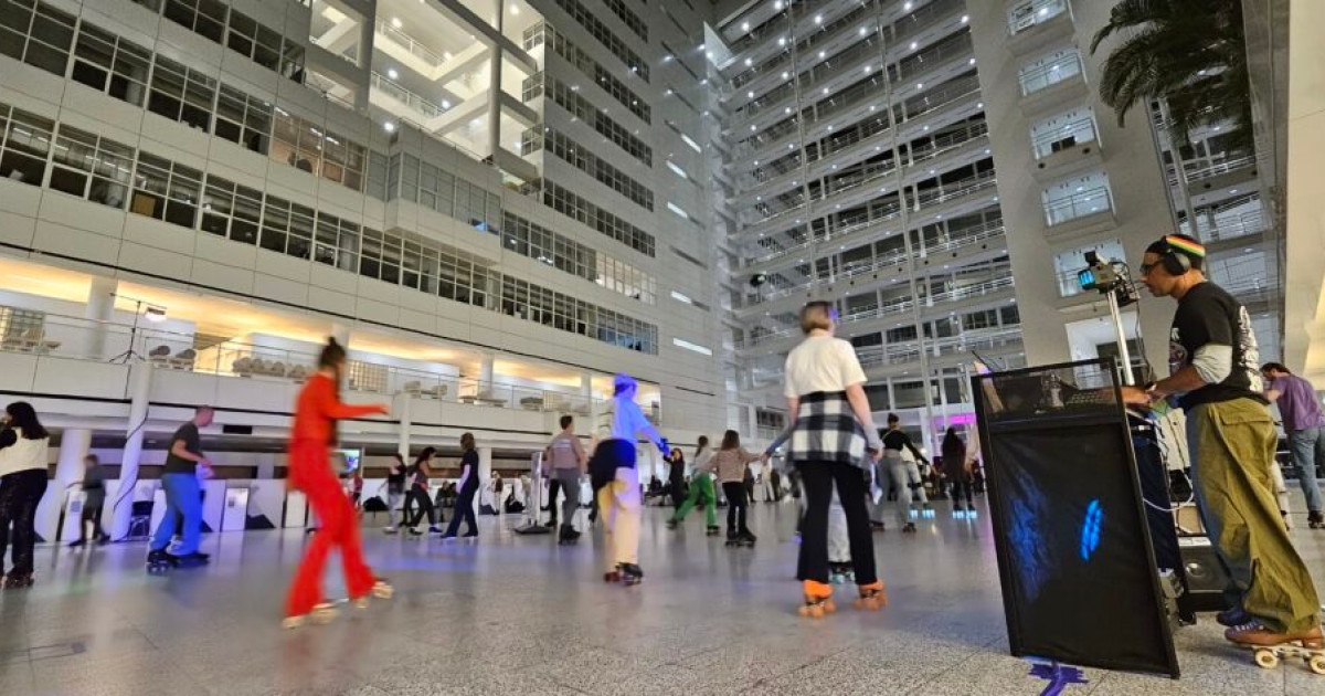 Museumnacht RollerSkateDisco in het Atrium