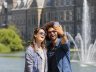 Selfie bij de Hofvijver tijdens stedentrip Den Haag