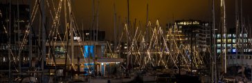 Verlichte Tweede Haven in Scheveningen Verlichte Tweede Haven in Scheveningen
